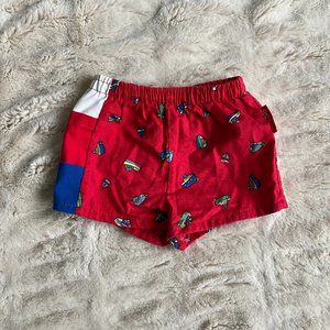 VINTAGE Oshkosh Infant Boys Boat Print Swim Trunks